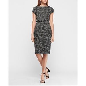 EXPRESS BUSINESS SHEATH BELTED DRESS